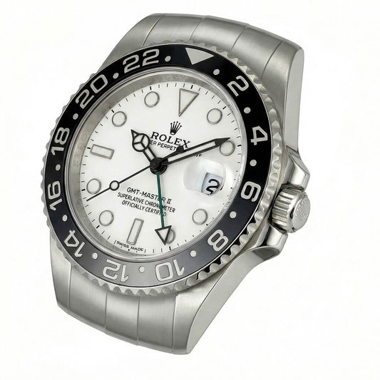 GMT Master 2 Style Wall Clock – Classic White Dial & Black Bezel Edition