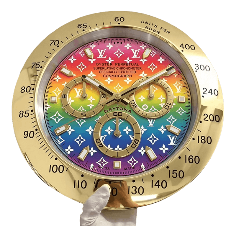 Premium Rainbow Edition Chrono Style Luxury Wall Clock