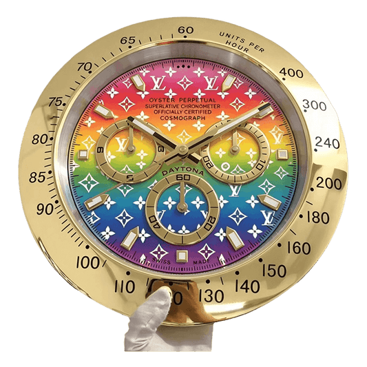 Premium Rainbow Edition Chrono Style Luxury Wall Clock