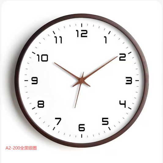 高級壁掛け時計 - 黒 白