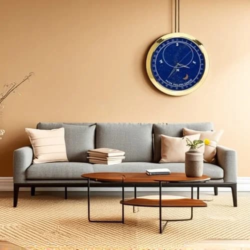 16" Patek Philippe Inspired Haute Horlogerie Wall Clock – Celestial Sky Chart & Moonphase Dial
