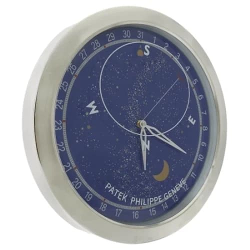 16" Patek Philippe Inspired Haute Horlogerie Wall Clock – Celestial Sky Chart & Moonphase Dial