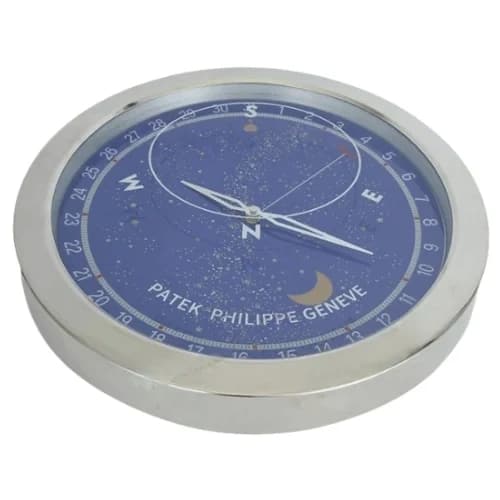 16" Patek Philippe Inspired Haute Horlogerie Wall Clock – Celestial Sky Chart & Moonphase Dial