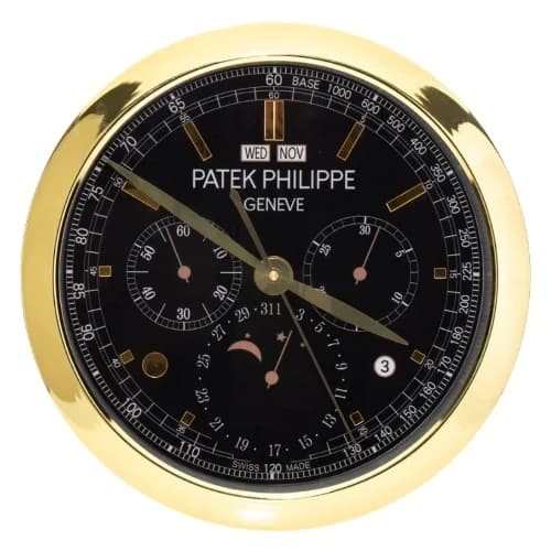 16" Patek Philippe Inspired Haute Horlogerie Wall Clock – Statement 40cm / 16" Gold Casing (Fumé & Sunburst Dials)