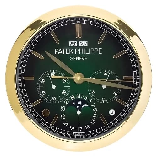 16" Patek Philippe Inspired Haute Horlogerie Wall Clock – Statement 40cm / 16" Gold Casing (Fumé & Sunburst Dials)