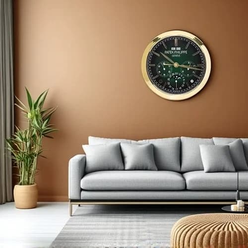 16" Patek Philippe Inspired Haute Horlogerie Wall Clock – Statement 40cm / 16" Gold Casing (Fumé & Sunburst Dials)