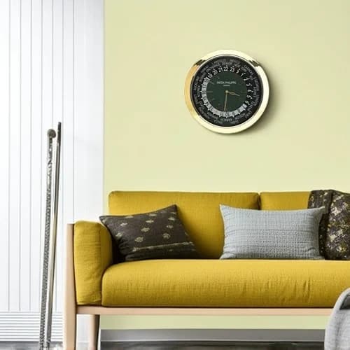 XXL Size Patek Philippe Inspired Haute Horlogerie Wall Clock – 24-Timezone World Time Dial (Polished Gold Casing)