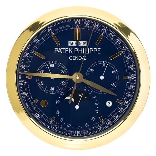 16" Patek Philippe Inspired Haute Horlogerie Wall Clock – Statement 40cm / 16" Gold Casing (Fumé & Sunburst Dials)