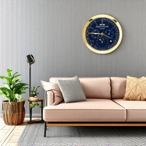 16" Patek Philippe Inspired Haute Horlogerie Wall Clock – Statement 40cm / 16" Gold Casing (Fumé & Sunburst Dials)