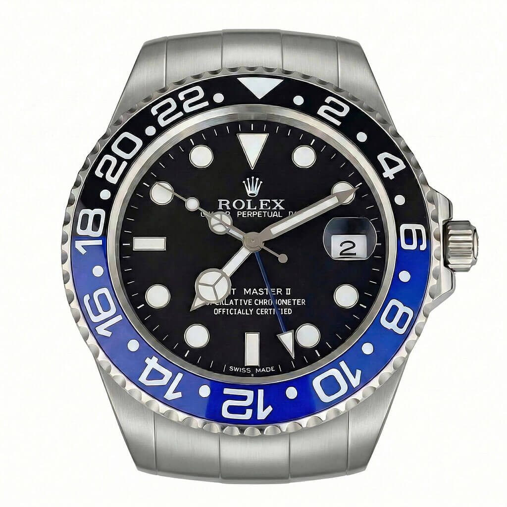 GMT Master 2 Style Wall Clock – “Batman” Blue & Black “Oyster” Edition