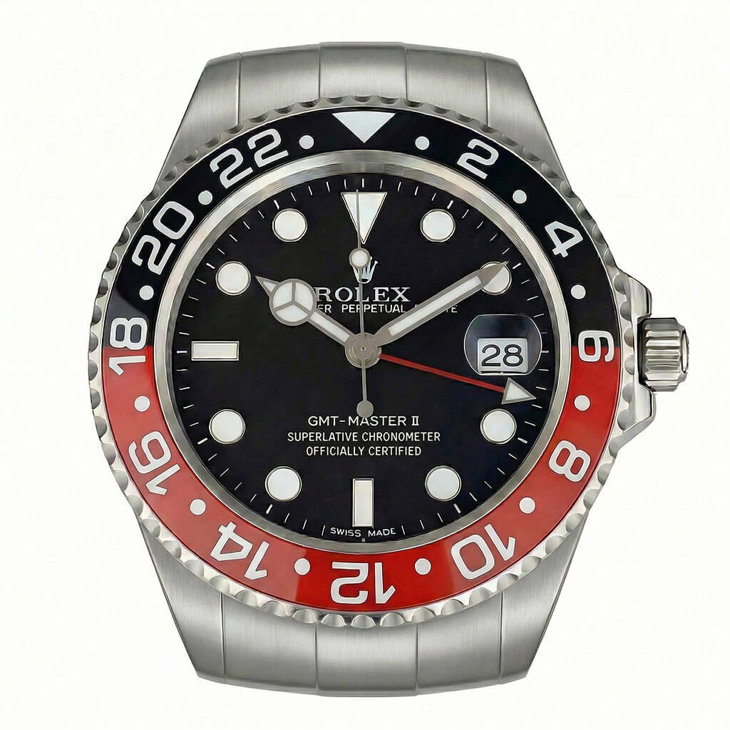 GMT Master 2 Style Wall Clock – Classic “Coke” Red & Black Edition