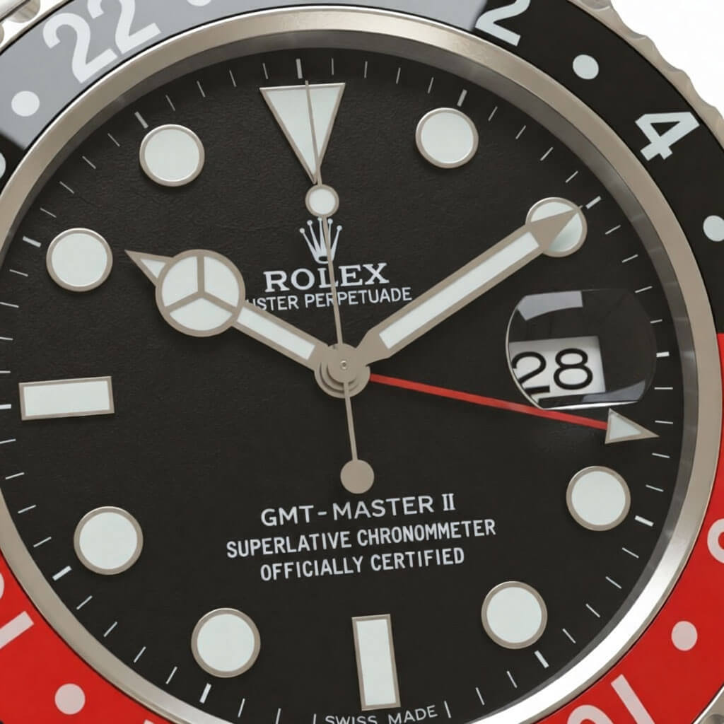 GMT Master 2 Style Wall Clock – Classic “Coke” Red & Black Edition