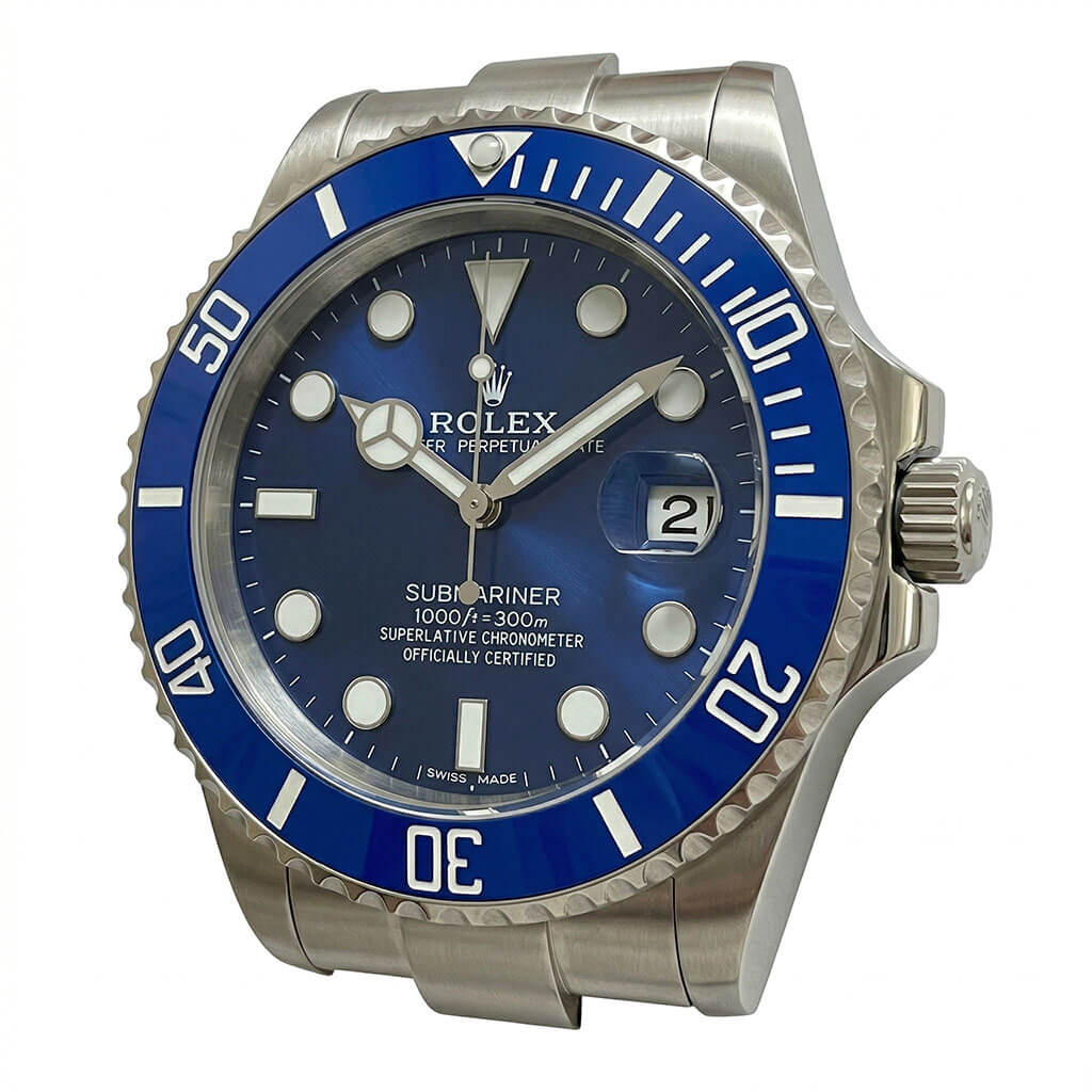 Submariner Style Wall Clock – Classic “Smurf” Royal Blue Edition