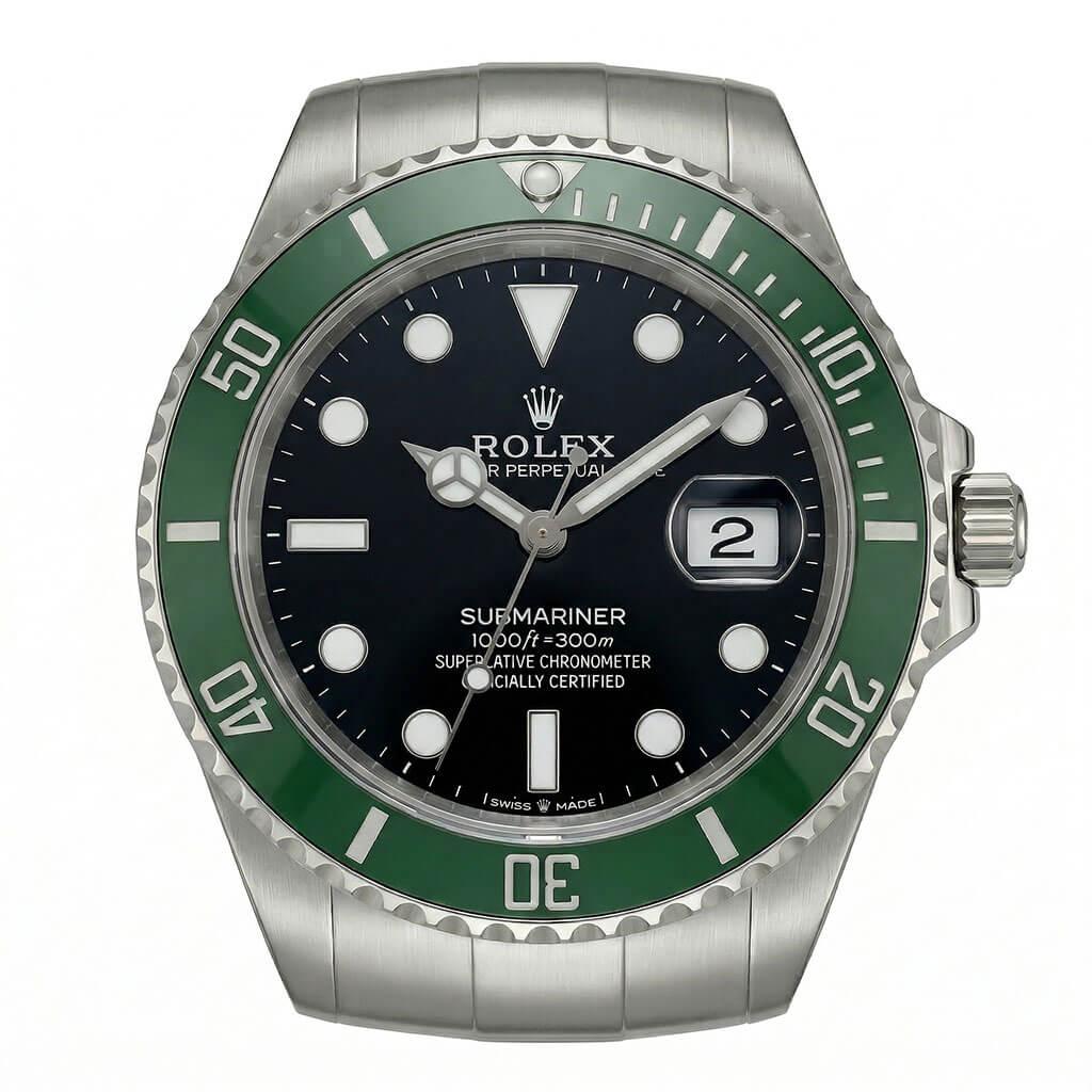 Submariner Style Wall Clock – Classic “Starbucks” Green & Black Edition