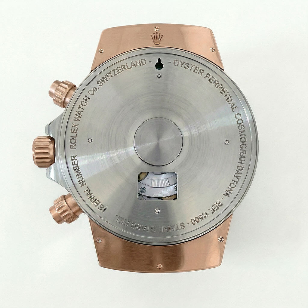 Daytona Style Wall Clock – Prestigious Rose Gold & Black Edition