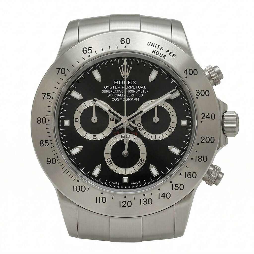 Daytona Style Wall Clock – Classic Silver & Black “Cosmograph” Edition