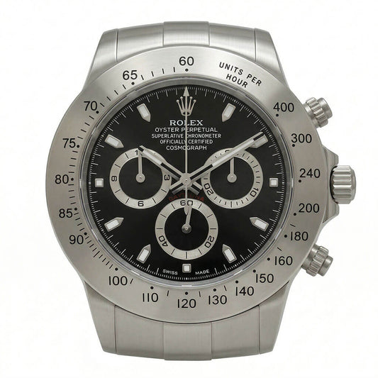 Daytona Style Wall Clock – Classic Silver & Black “Cosmograph” Edition