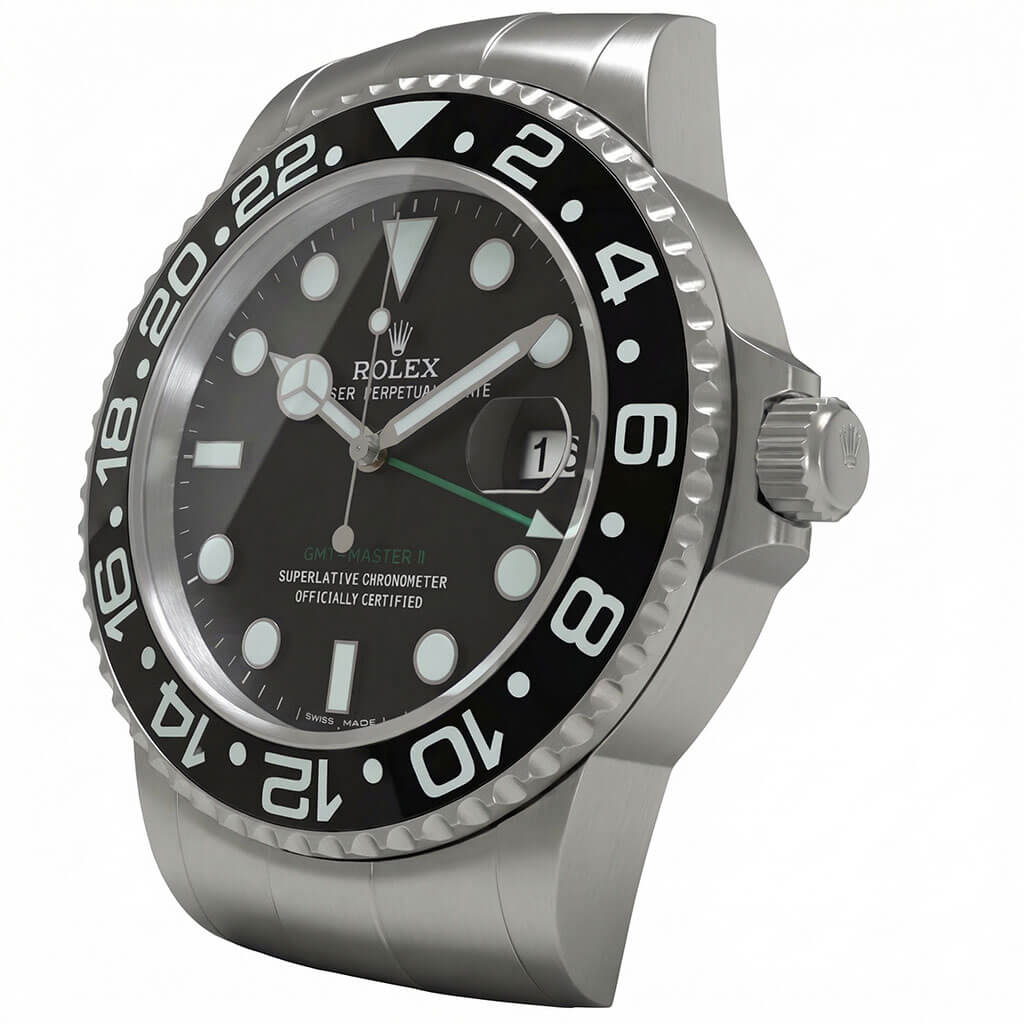 GMT Master 2 Style Wall Clock – Classic Silver & Black Edition