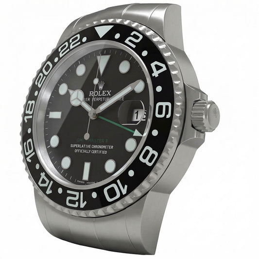 GMT Master 2 Style Wall Clock – Classic Silver & Black Edition
