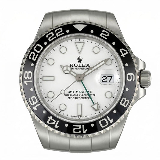 GMT Master 2 Style Wall Clock – Classic White Dial & Black Bezel Edition
