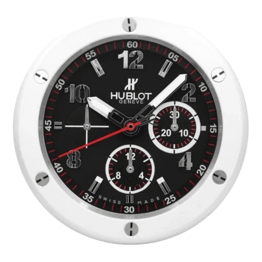 ウブロ スタイル 高級壁掛け時計 - ホワイト＆ブラック - Primeclocks