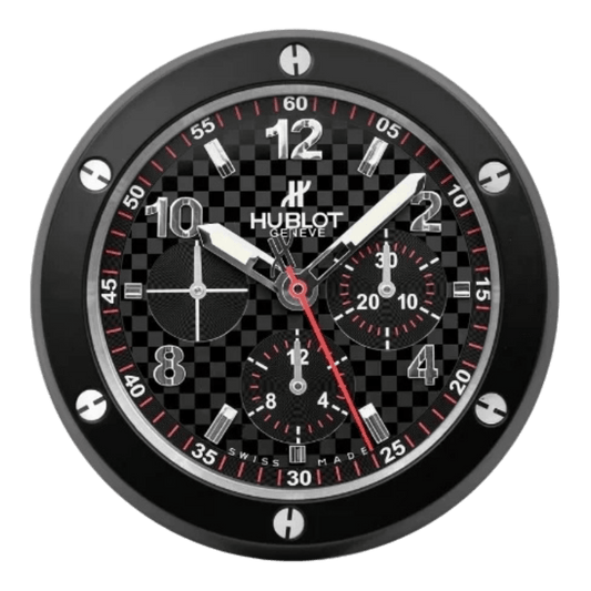 ウブロ スタイル 高級壁掛け時計 - ブラック - Primeclocks