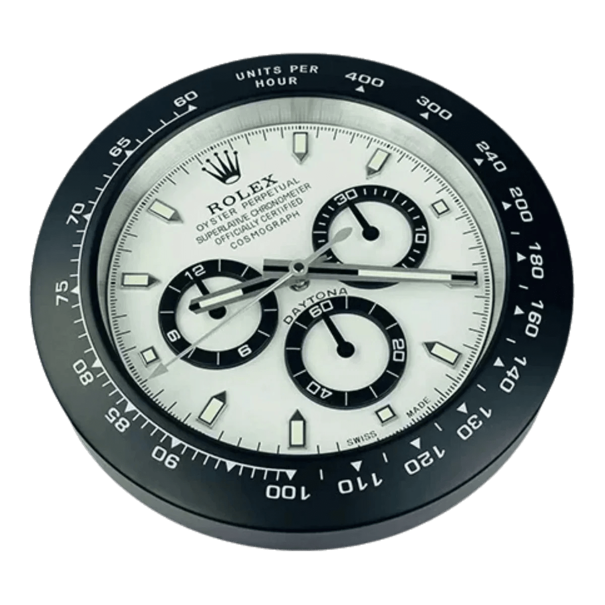 デイトナスタイル 高級壁掛け時計 - パンダの色 - Primeclocks