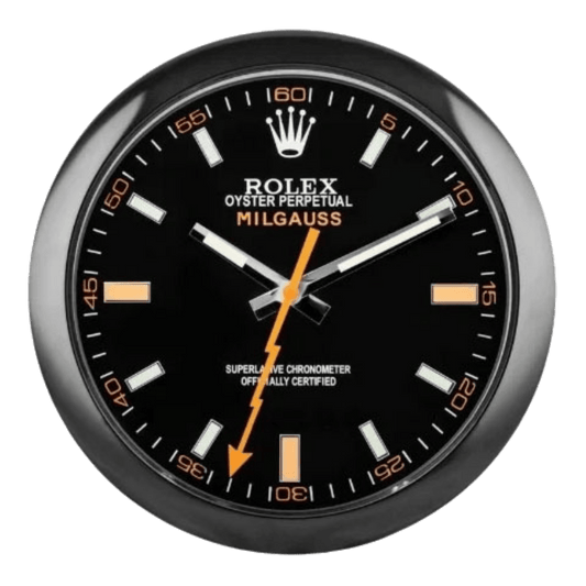 ミルガウス スタイル 高級壁掛け時計 - オールブラック - Primeclocks