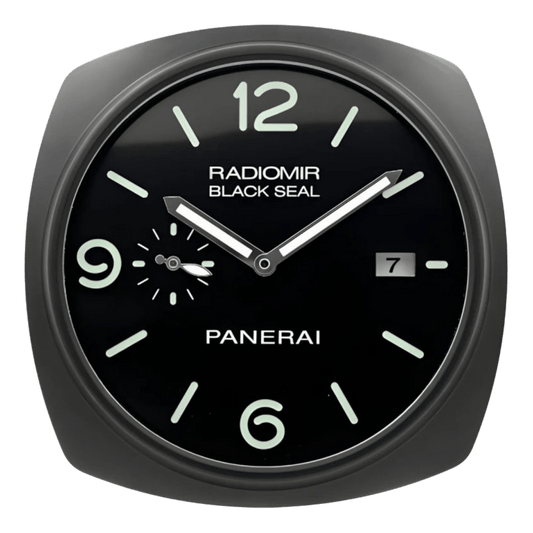 パネライ スタイル 高級壁掛け時計 - ブラック・ブラック＆グリーン - Primeclocks