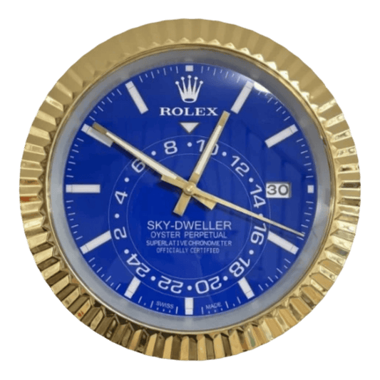 スカイドゥエラー スタイル 高級壁掛け時計 - ゴールド＆グリーン - Primeclocks