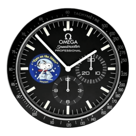 オメガ スピードマスター スタイル 高級壁掛け時計 - スヌーピー スタイル - Primeclocks